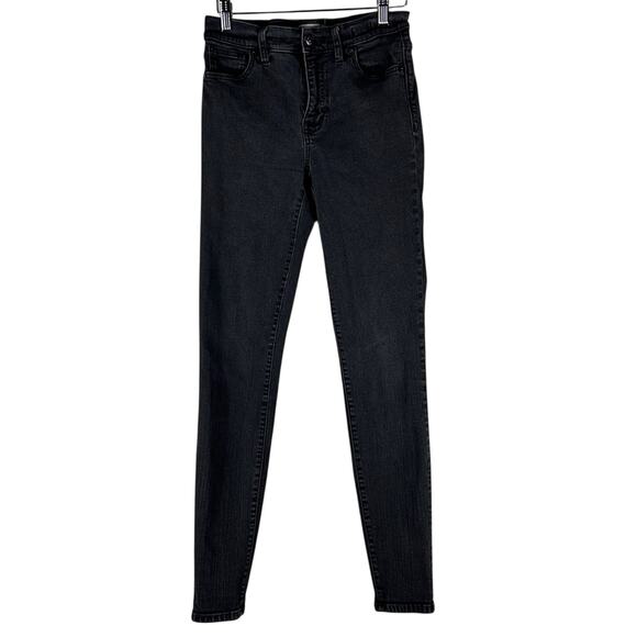 Madewell 9” High Riser Skinny Jeans in Black Frost - Picture 2 of 5